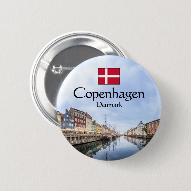 Copenhagen Nyhavn Button (Front & Back)