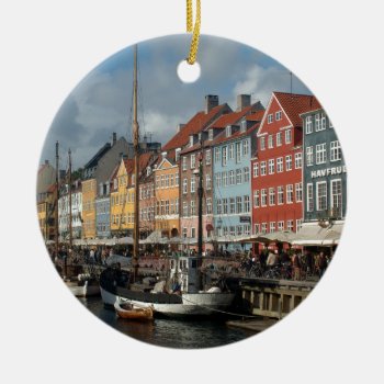 Copenhagen Nyhavn Ceramic Ornament by Funkyworm at Zazzle