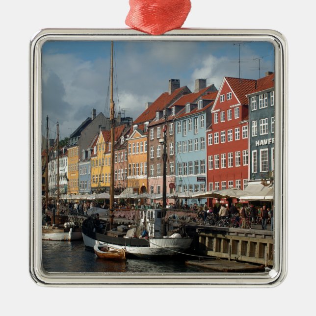 Copenhagen Nyhavn Metal Ornament (Front)