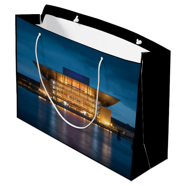 Copenhagen Opera House Large Gift Bag (Back Angled)
