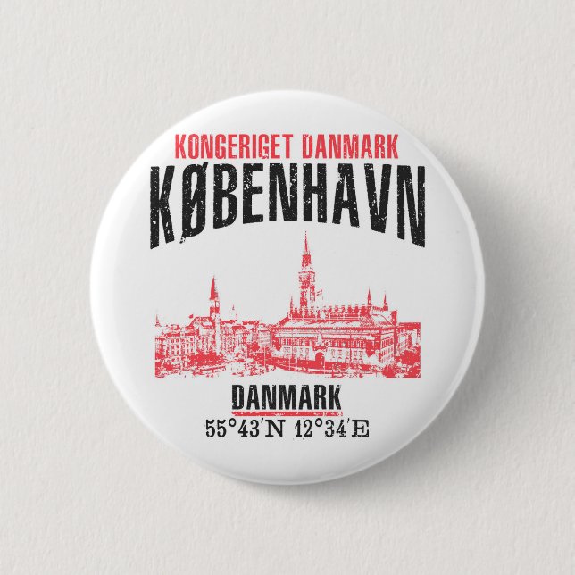 Copenhagen Pinback Button (Front)