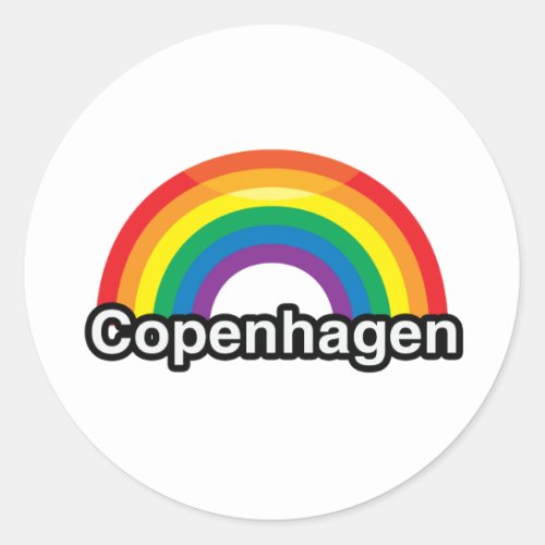 COPENHAGEN PRIDE RAINBOW _png Classic Round Sticker