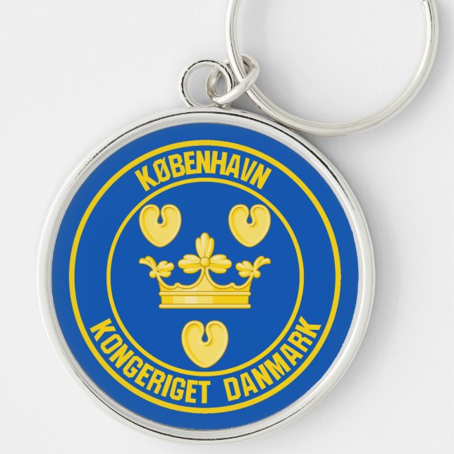 Copenhagen Round Emblem Keychain (Front)