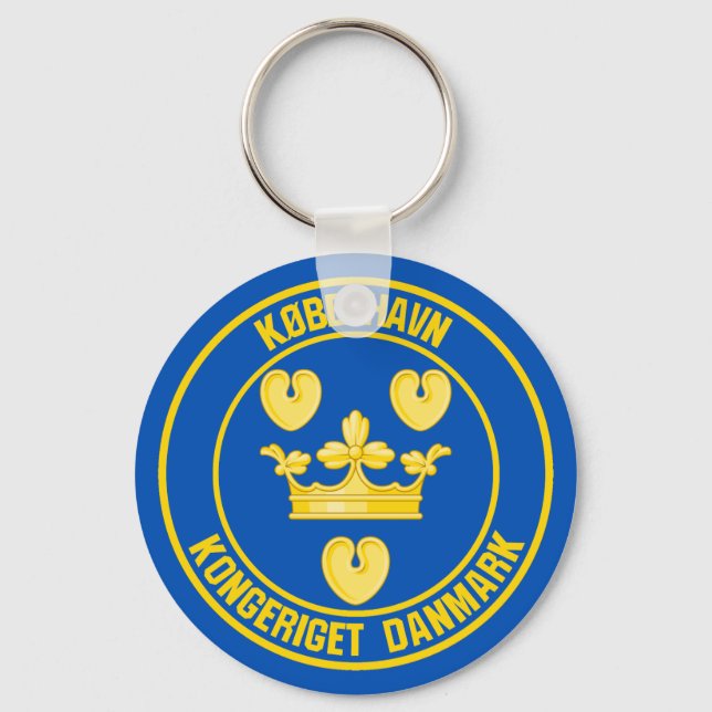 Copenhagen Round Emblem Keychain (Front)