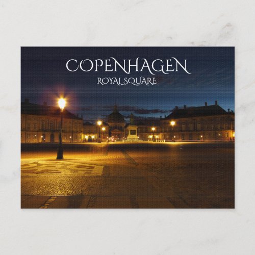 Copenhagen Royal Square Postcard