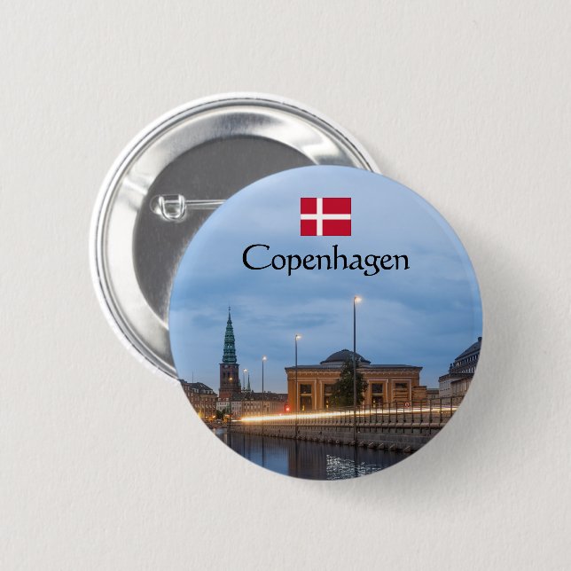 Copenhagen Souvenir Button (Front & Back)