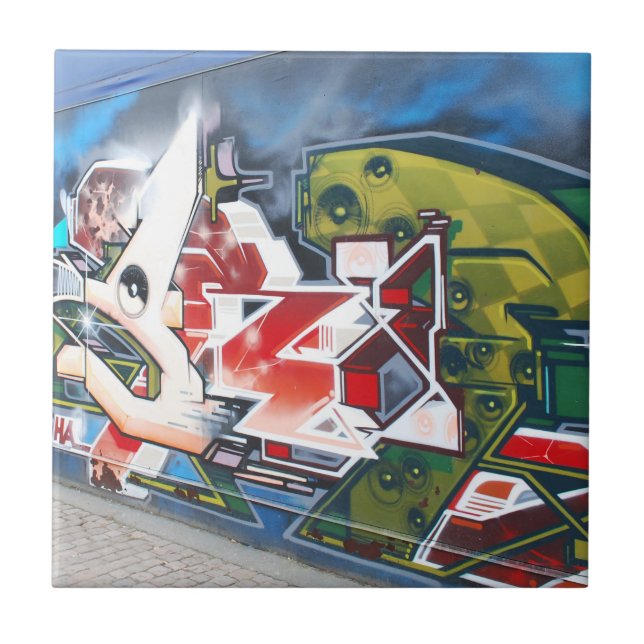 Copenhagen Street Graffiti Art Tile (Front)