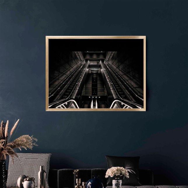 Copenhagen Subway Station BLACK AND WHITE FINE ART Poster (Creator Uploaded)