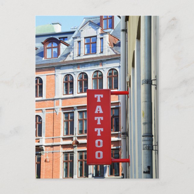 Copenhagen Tattoo Sign Postcard (Front)
