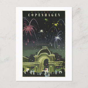 Copenhagen Tivoli Vintage Postcard