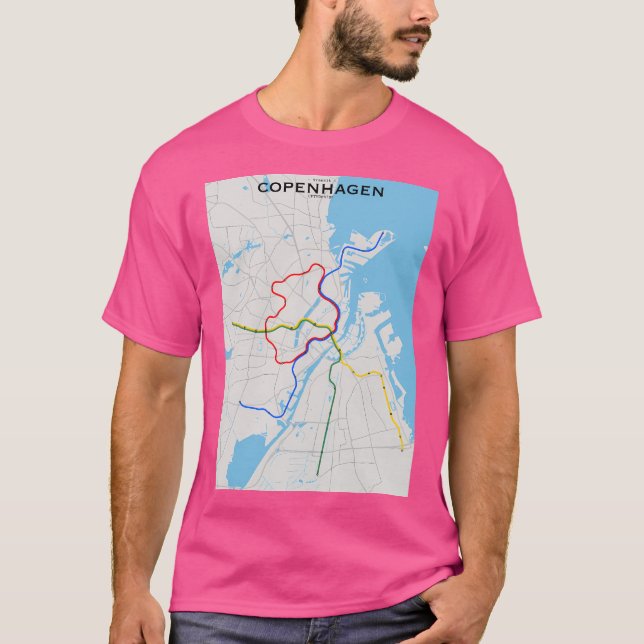 Copenhagen Transit Map T-Shirt (Front)