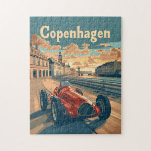 Copenhagen Vintage Racing Car Jigsaw Puzzle
