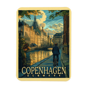 Copenhagen Vintage Travel Magnet