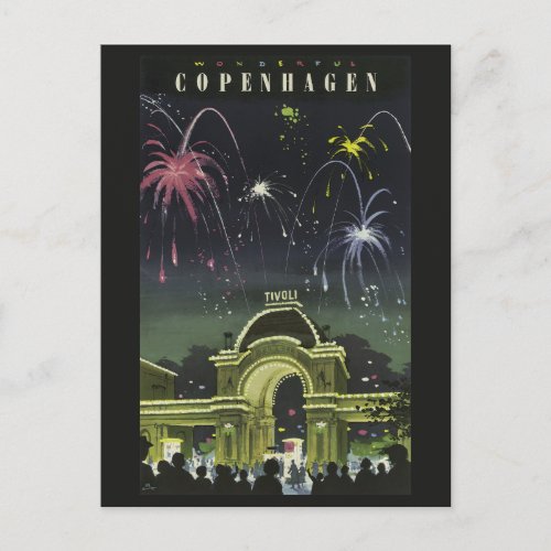 Copenhagen Vintage Travel postcard