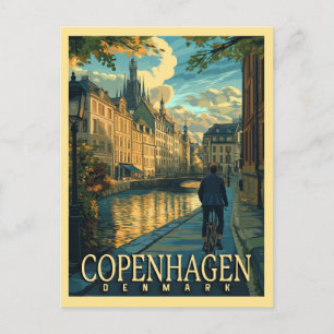 Copenhagen Vintage Travel Postcard