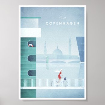 Copenhagen Vintage Travel Poster by VintagePosterCompany at Zazzle