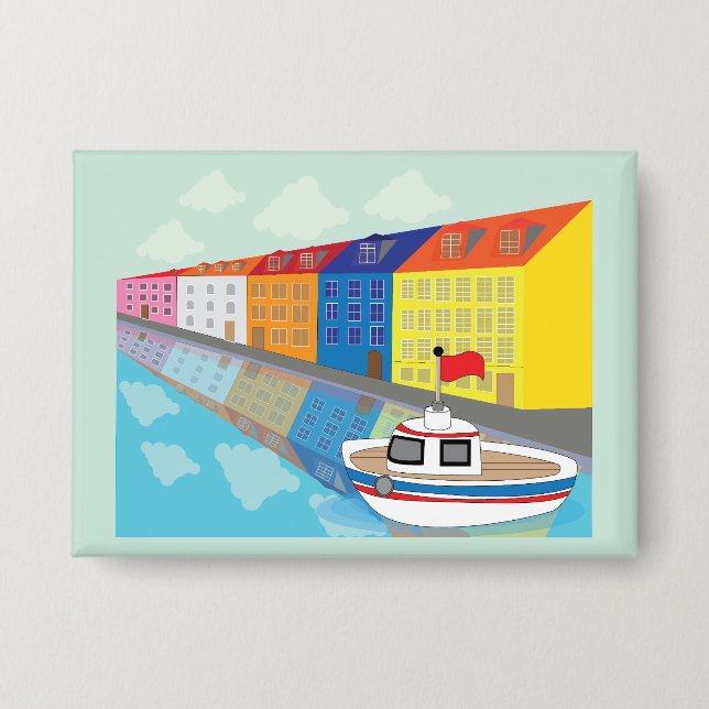 Copenhagen Waterfront District Button (Front)