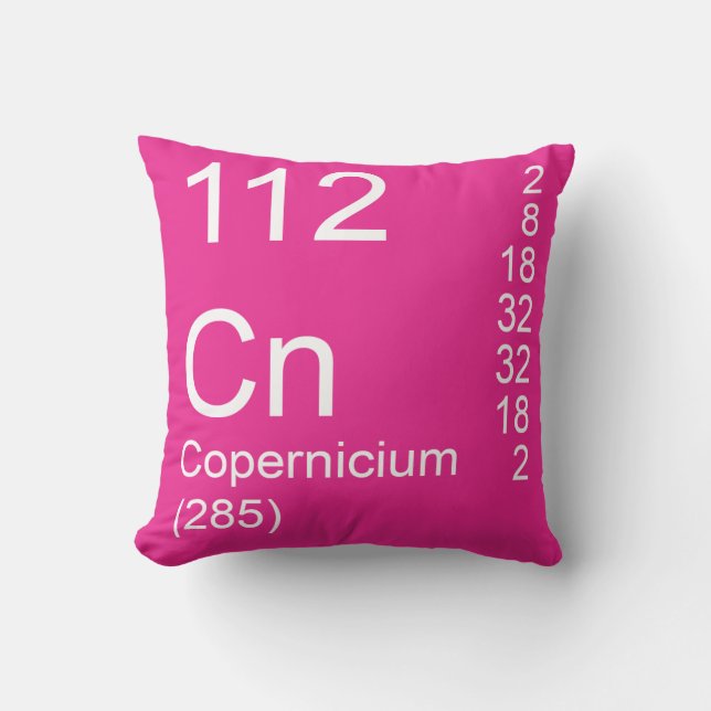 Copernicium Throw Pillow (Front)