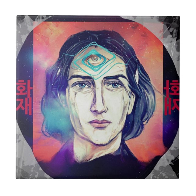 Copernicus a Fire Elf High Weirdness Ceramic Tile (Front)