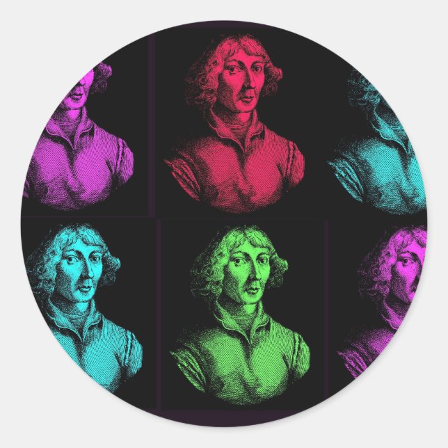 Copernicus Collage Classic Round Sticker (Front)
