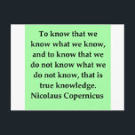 copernicus quote postcard<br><div class="desc">quote quotation science scientist astronomy astronomer physic physicist geek geeks nerd nerds dork dorks professor phd teacher math mathematics mathematician teaching teach planets sun earth stars heliocentric nicolaus copernicus education school university college grad graduate student</div>