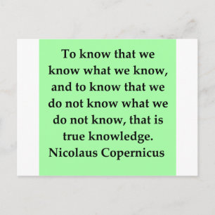 copernicus quote postcard