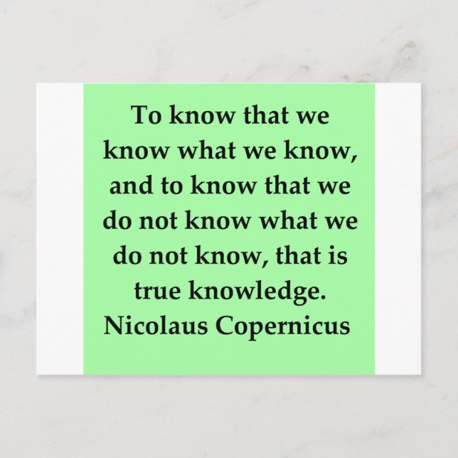 copernicus quote postcard (Front)
