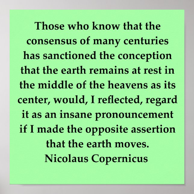 copernicus quote poster (Front)