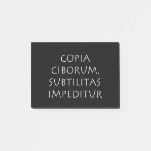 Copia ciborum subtilitas impeditur post-it notes