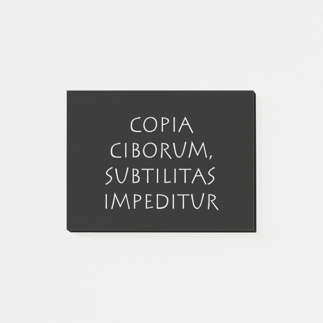 Copia ciborum subtilitas impeditur post-it notes (Front)
