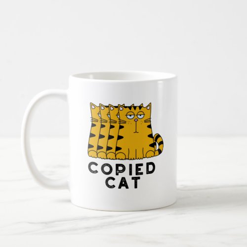 Copied Cat Funny Animal Pun  Coffee Mug