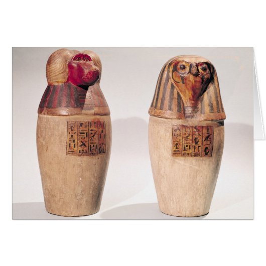 Copies of two New Kingdom canopic jars Cards (Front Horizontal)