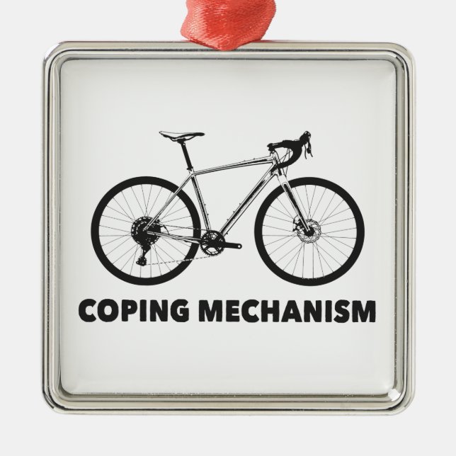 Coping Mechanism Bike Metal Ornament (Front)