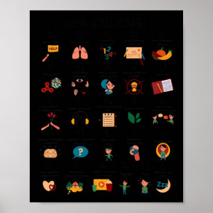 Coping Skills Alphabet School Counselor Mental Hea Poster