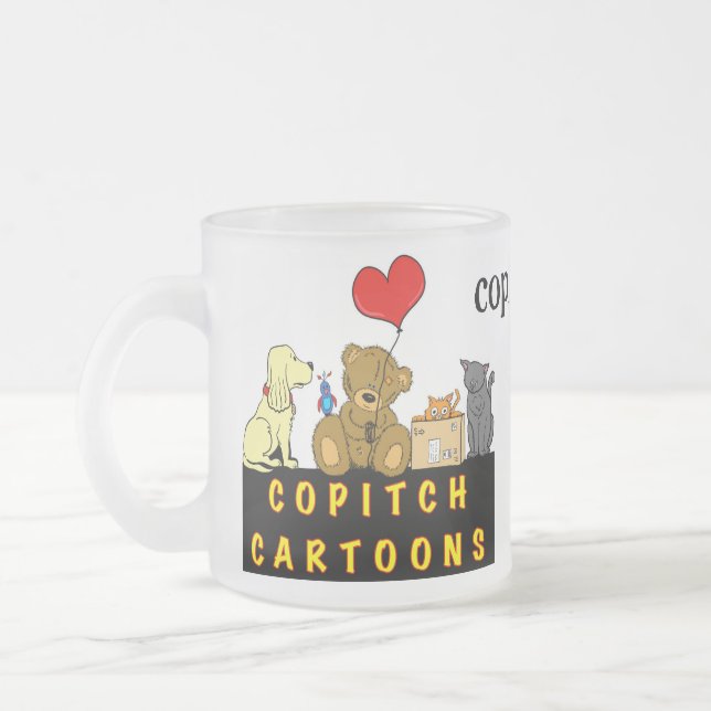 copitch.com promotional frosted glass coffee mug (Left)