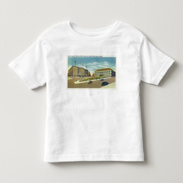 Copley Plaza and Square View of the Public Toddler T-shirt (Front)