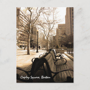 Copley Square Benches Postcard