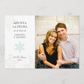 Copos de Nieve del Invierno Guardar Las Fechas Invitation