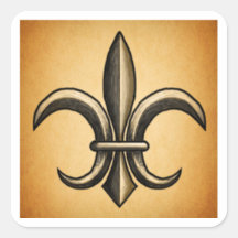Coppe Fleur De Lis Square Stickers