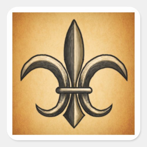 Coppe Fleur De Lis Square Stickers
