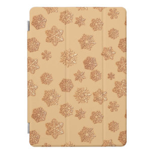 Copper 3-d snowflakes on a copper background iPad Pro Cover