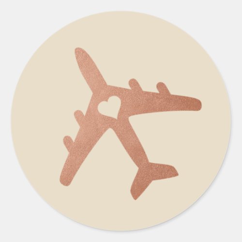 Copper Airplane Favor Label _ U PICK COLOR