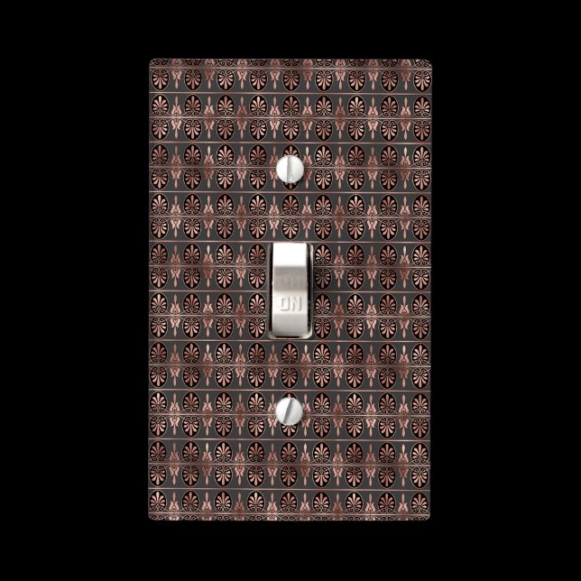 Copper and Black Art Deco Look Elegant Light Switch Cover (Creator Uploaded)