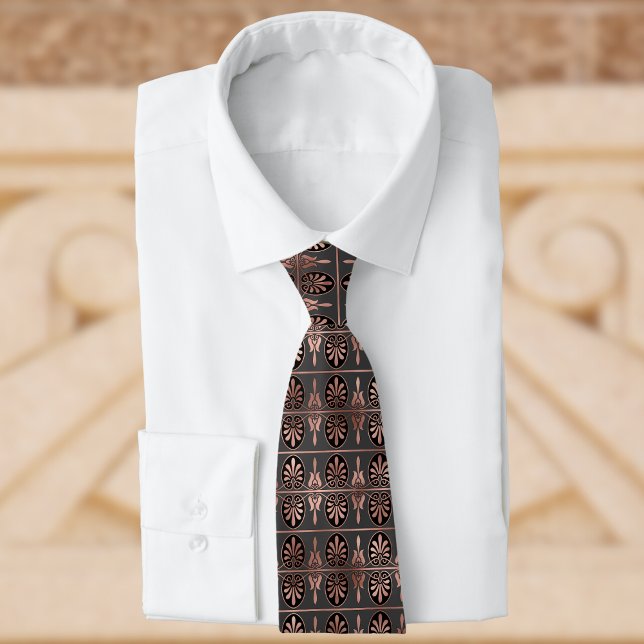 Copper and Black Art Deco Look Elegant Neck Tie (Creator Uploaded)