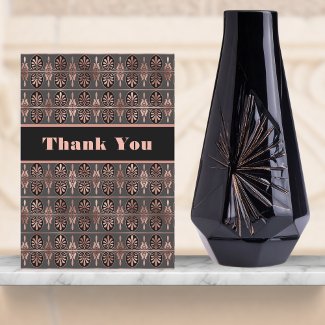Copper and Black Art Deco Look Elegant