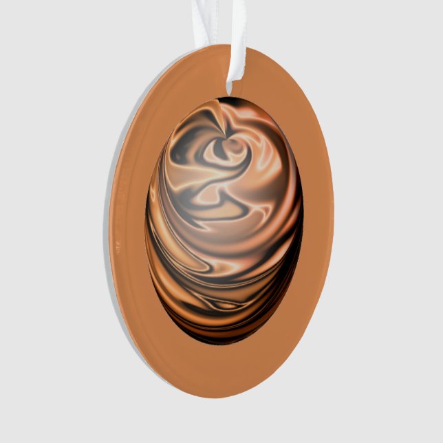 Copper and Black Colored Marble Ornament (Front)