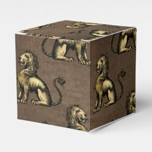 Copper and Gold Vintage Lion Favor Boxes