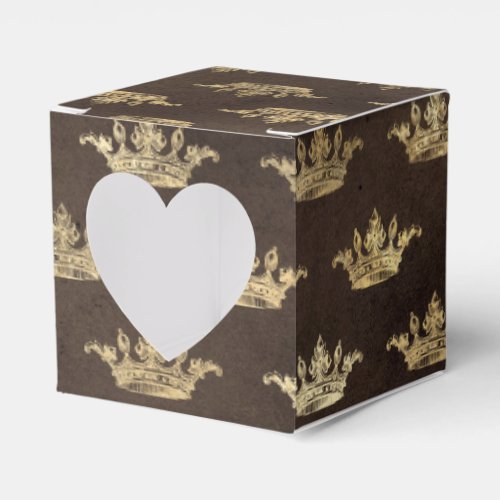 Copper and Gold Vintage Royal Crown Favor Boxes