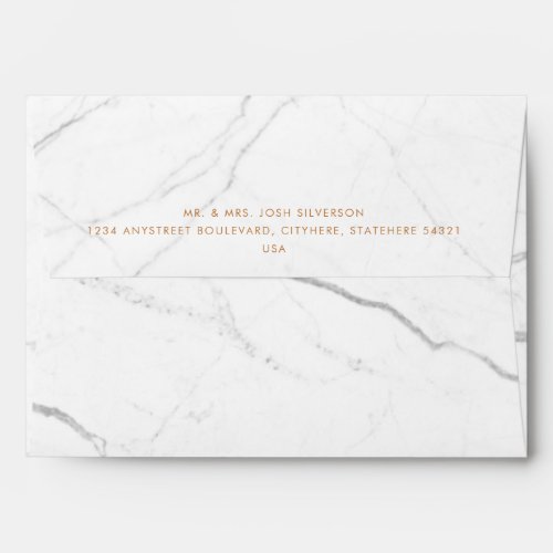Copper and Marble Rust Stripe Invitation Mailing Envelope