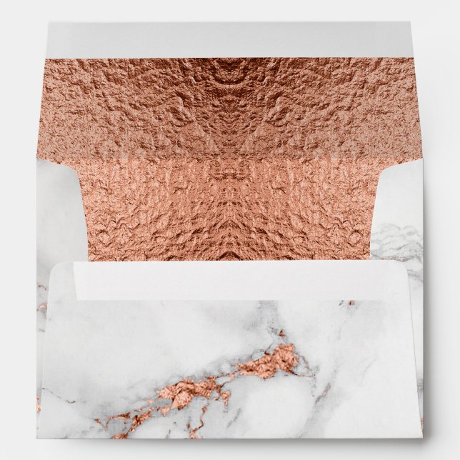 Copper and  Marble Wedding Bold Elegance Envelope (Back (Bottom))